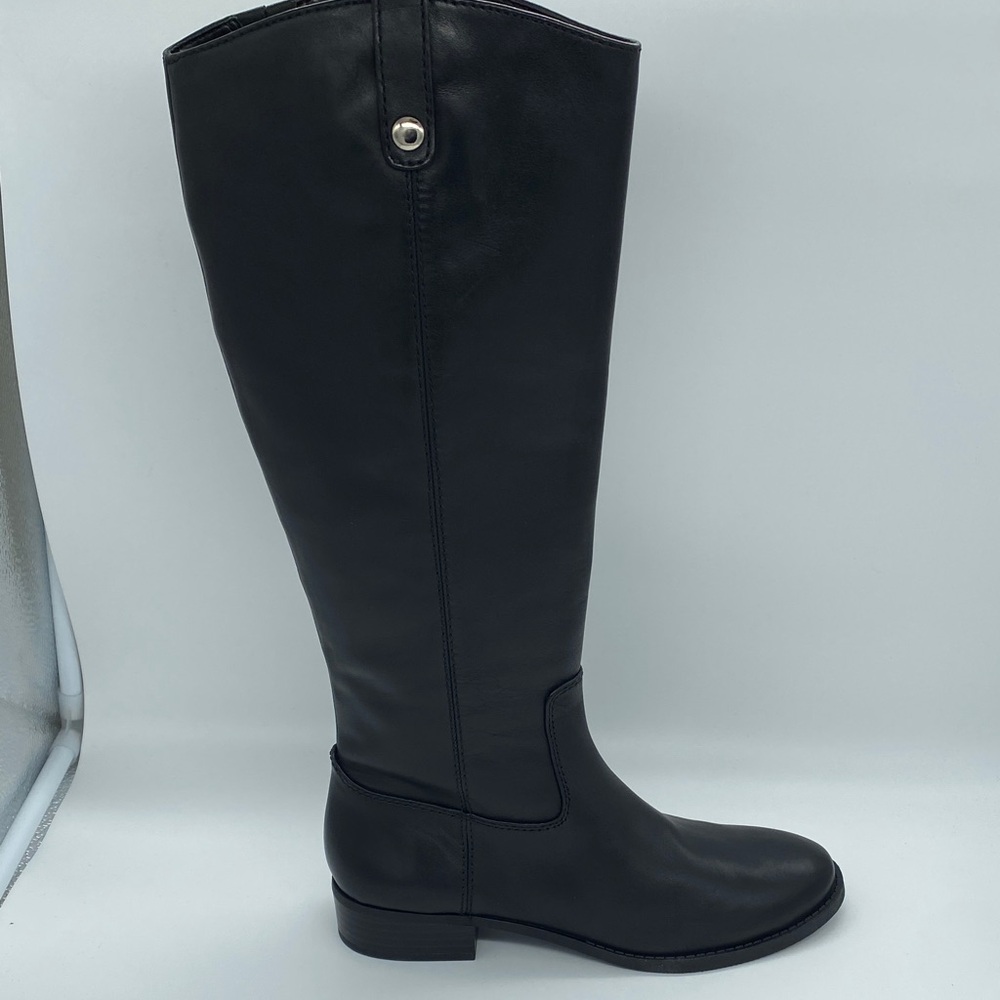 INC Fawne Black Leather Knee-High Boots